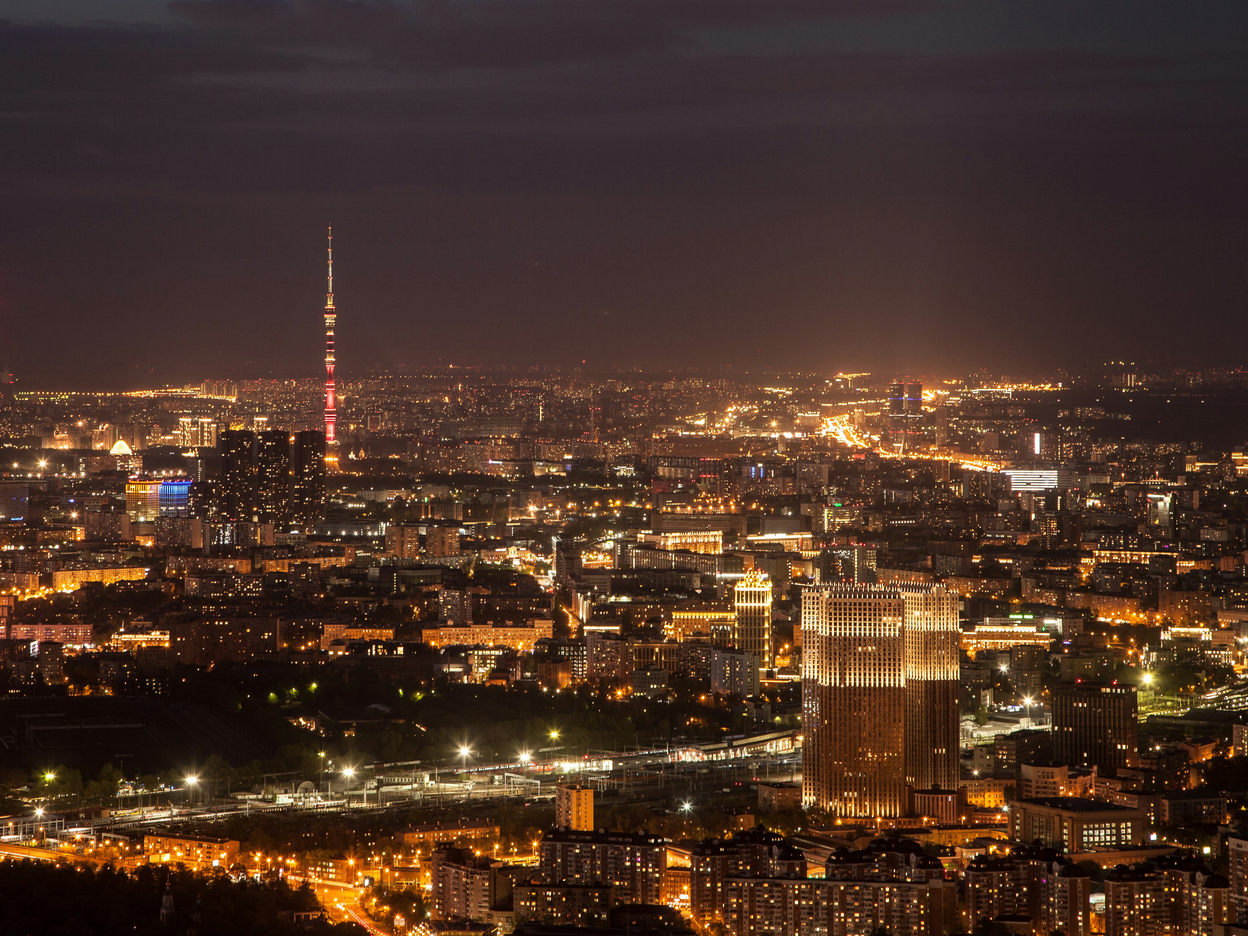 aerial photography of city buildings